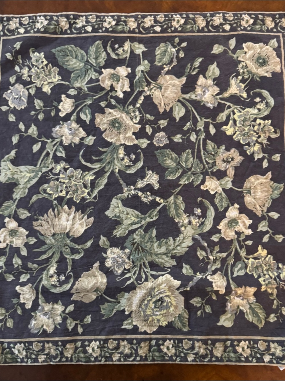 April Cornell Black Floral Napkin